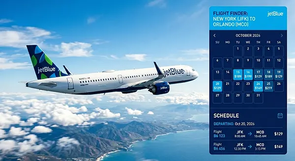 JetBlue Airlines Low Fare Calendar